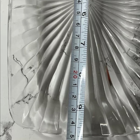 Vintage Art Deco Clear Glass 9” - Picture 3 of 5